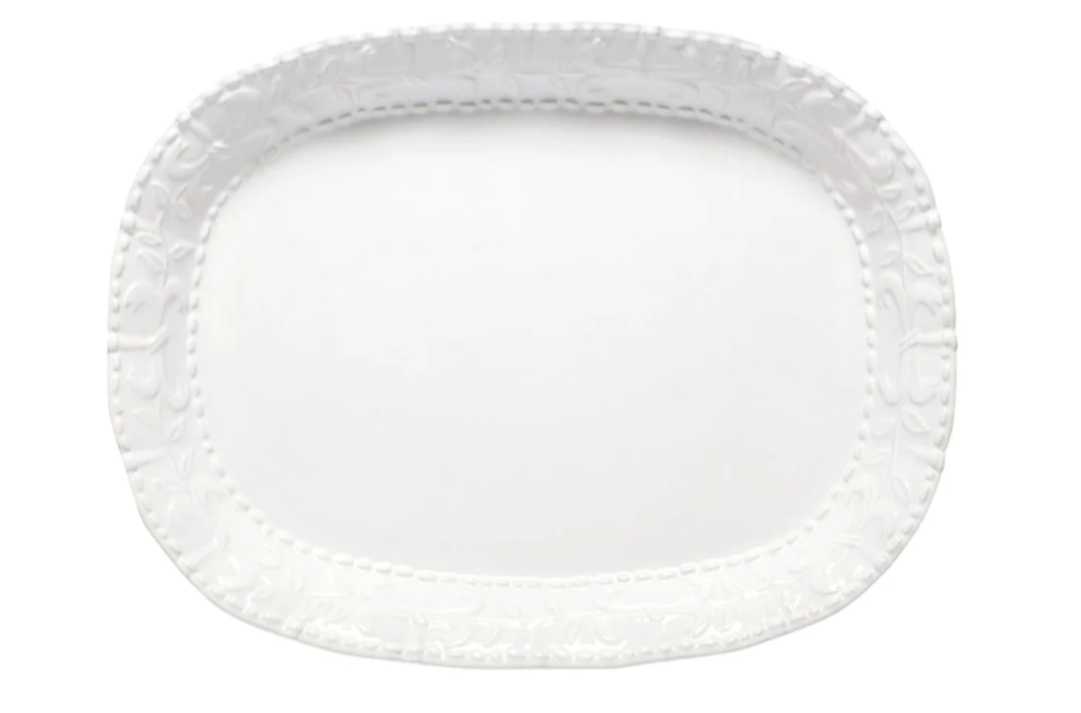 Historia Large Oval Platter Paperwhite