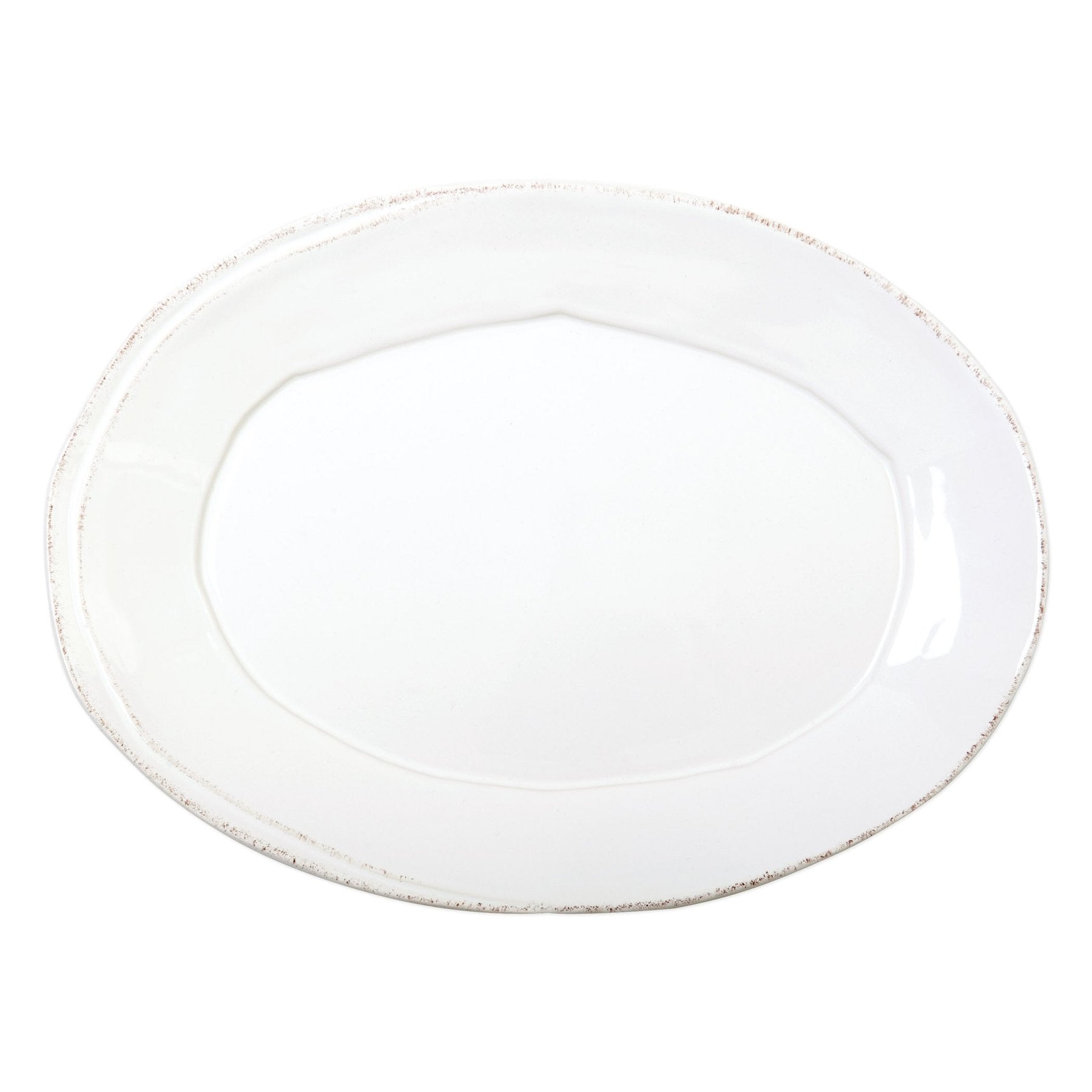 Vietri Lastra White Small Oval Platter