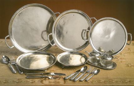 Julie Wear Inglese Large Round Tray with Handles