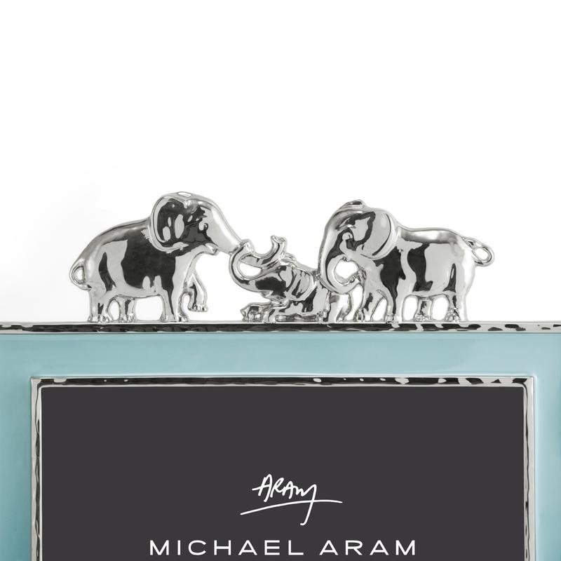 Elephant Frame Blue Enamel 4x6