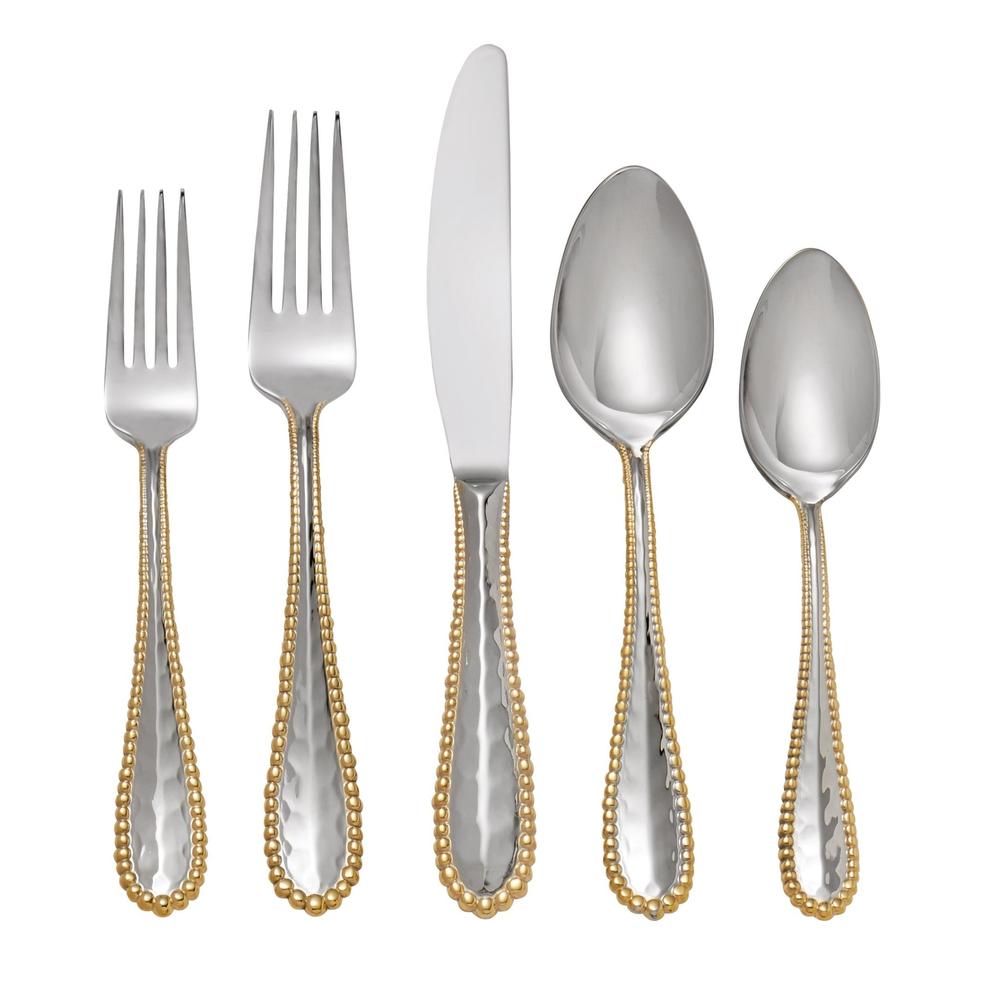 Molten Gold 5-Piece Flatware Set