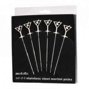 Stainless Steel Martini Pick with Martini Topper