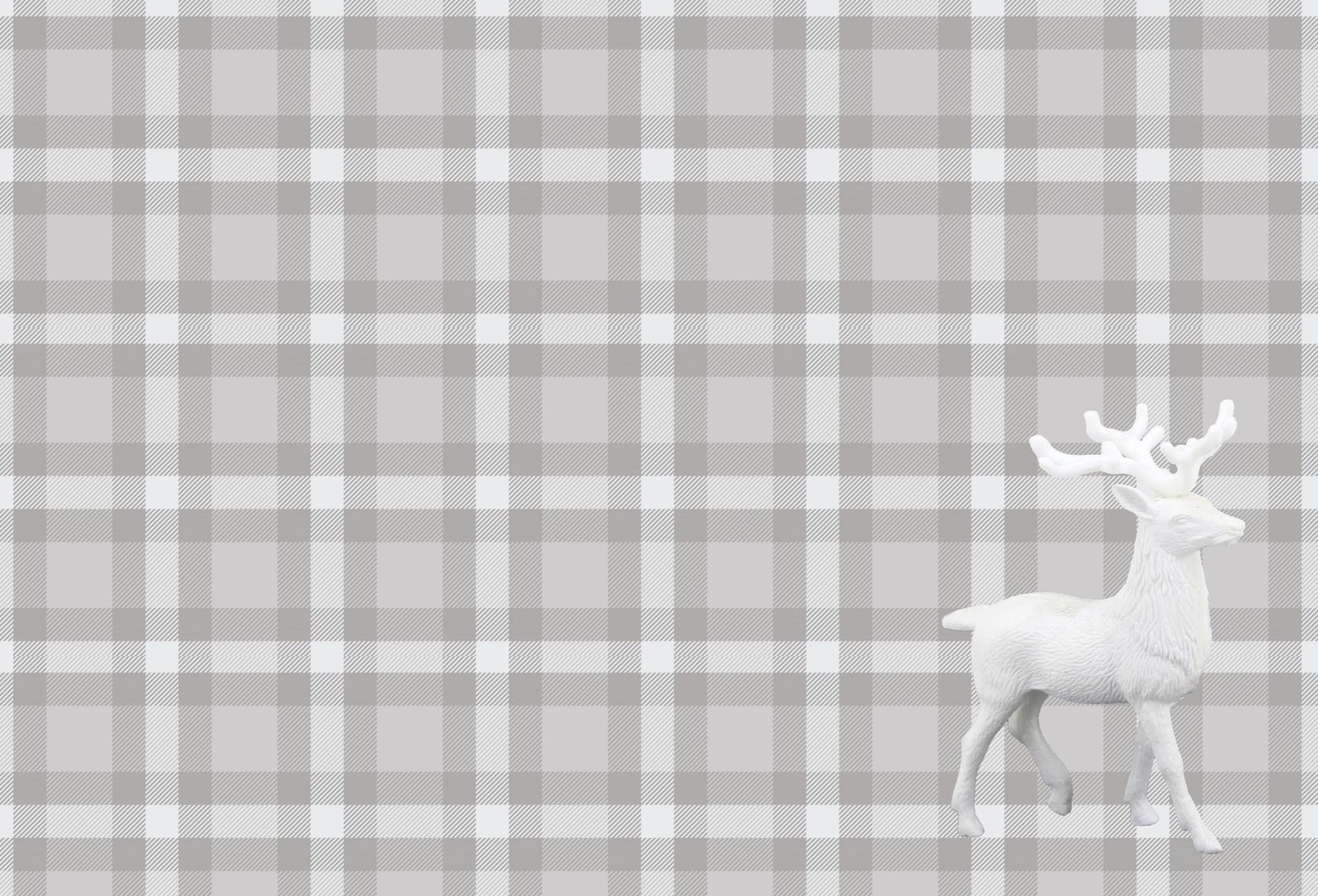 Placemats Paper 24 pack Reindeer Plaid