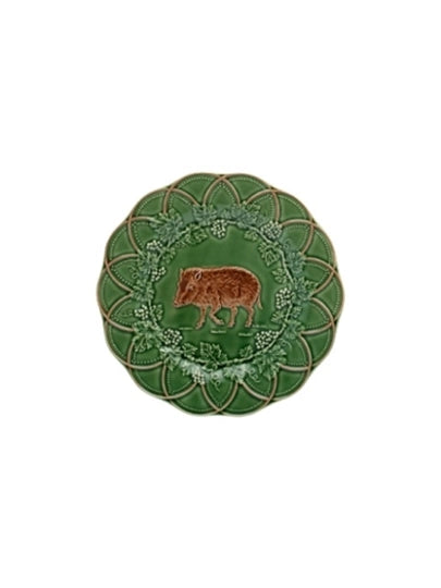 Woods Snack Plate Boar Green/ Brown