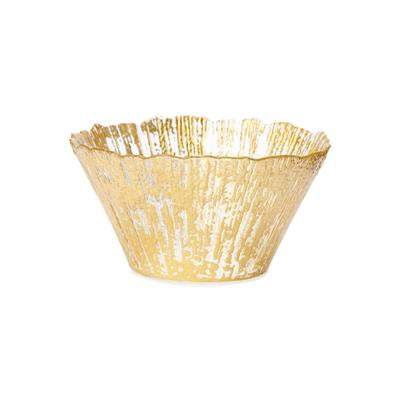 Vietri Rufolo Glass Gold Small Deep Bowl