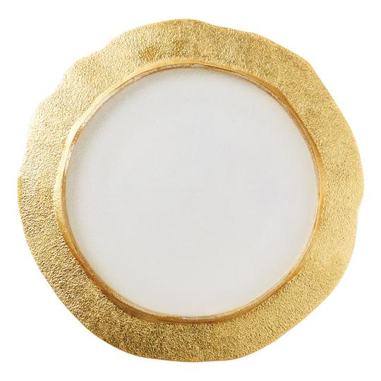 Vietri Rufolo Glass Gold Organic Service Plate/Charger
