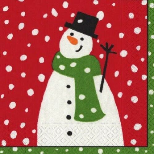 Leon 2 Snowman Cocktail Napkins