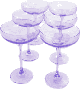 Estelle Colored Champagne Coupe - Set of 2