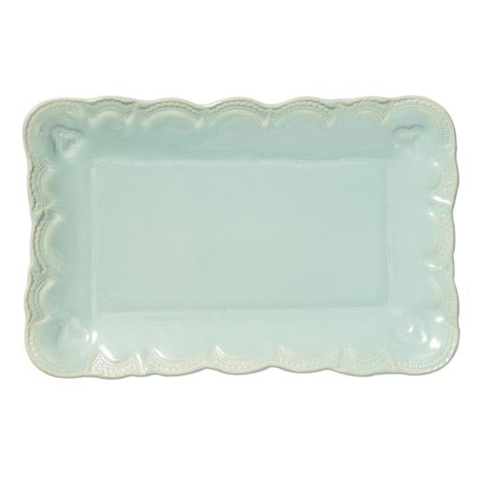 Vietri Incanto Stone Lace Small Rectangular Platter