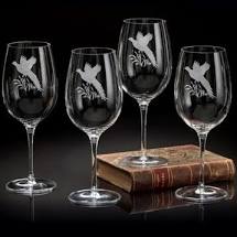 Julie Wear Upland Game Birds Wine Glasses