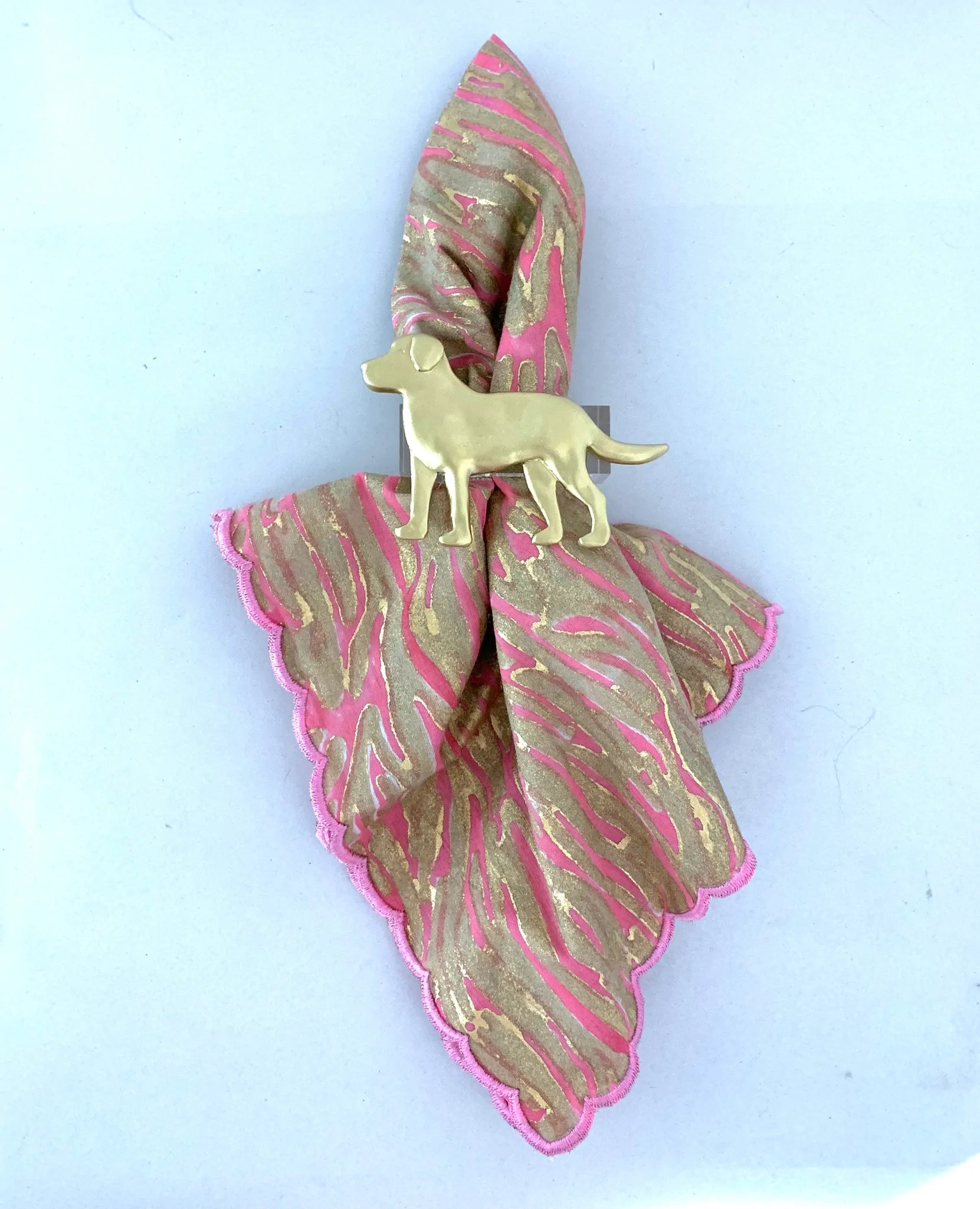 Zebra Stripes Pink Dinner Napkins - Set of 4