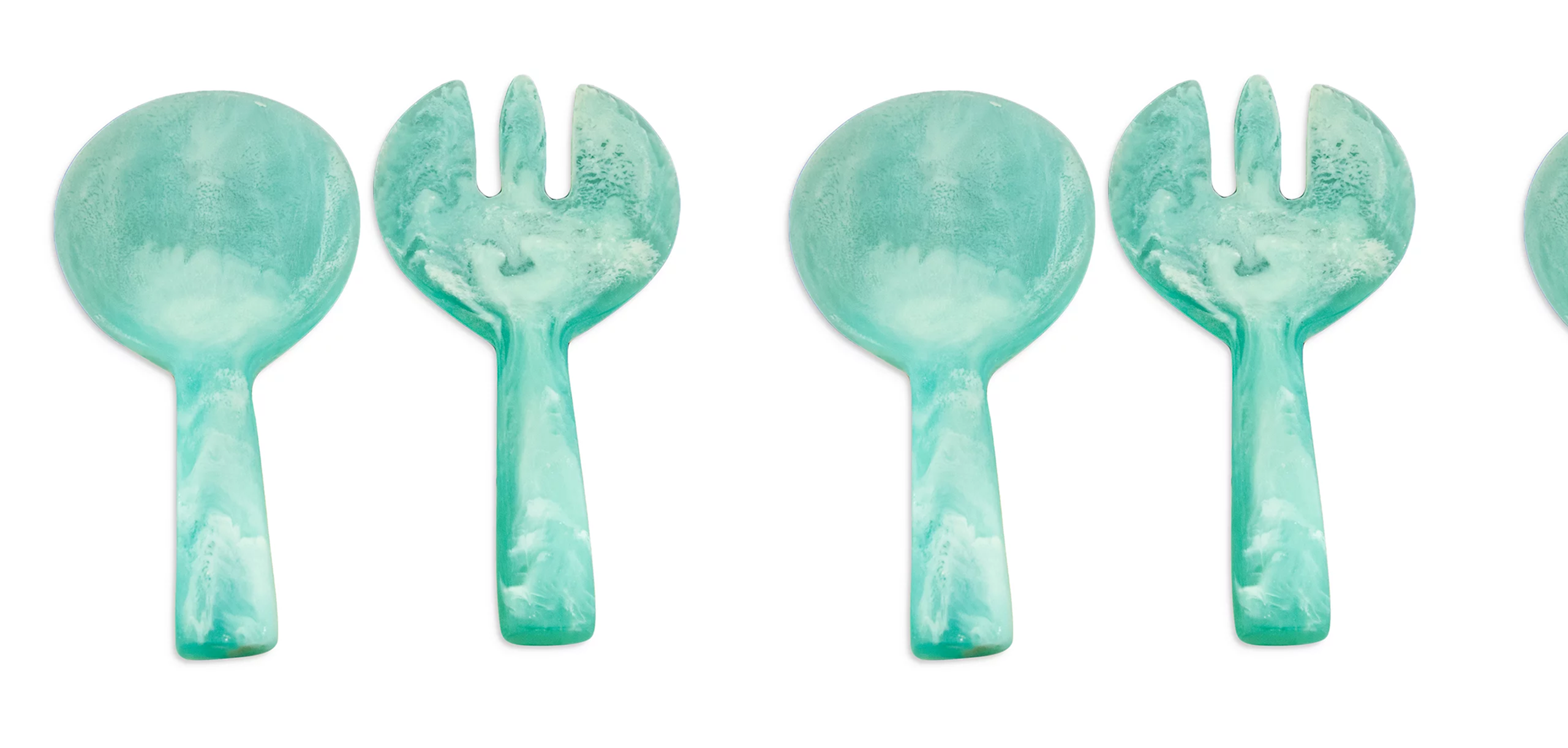 nashi blue serving utensils