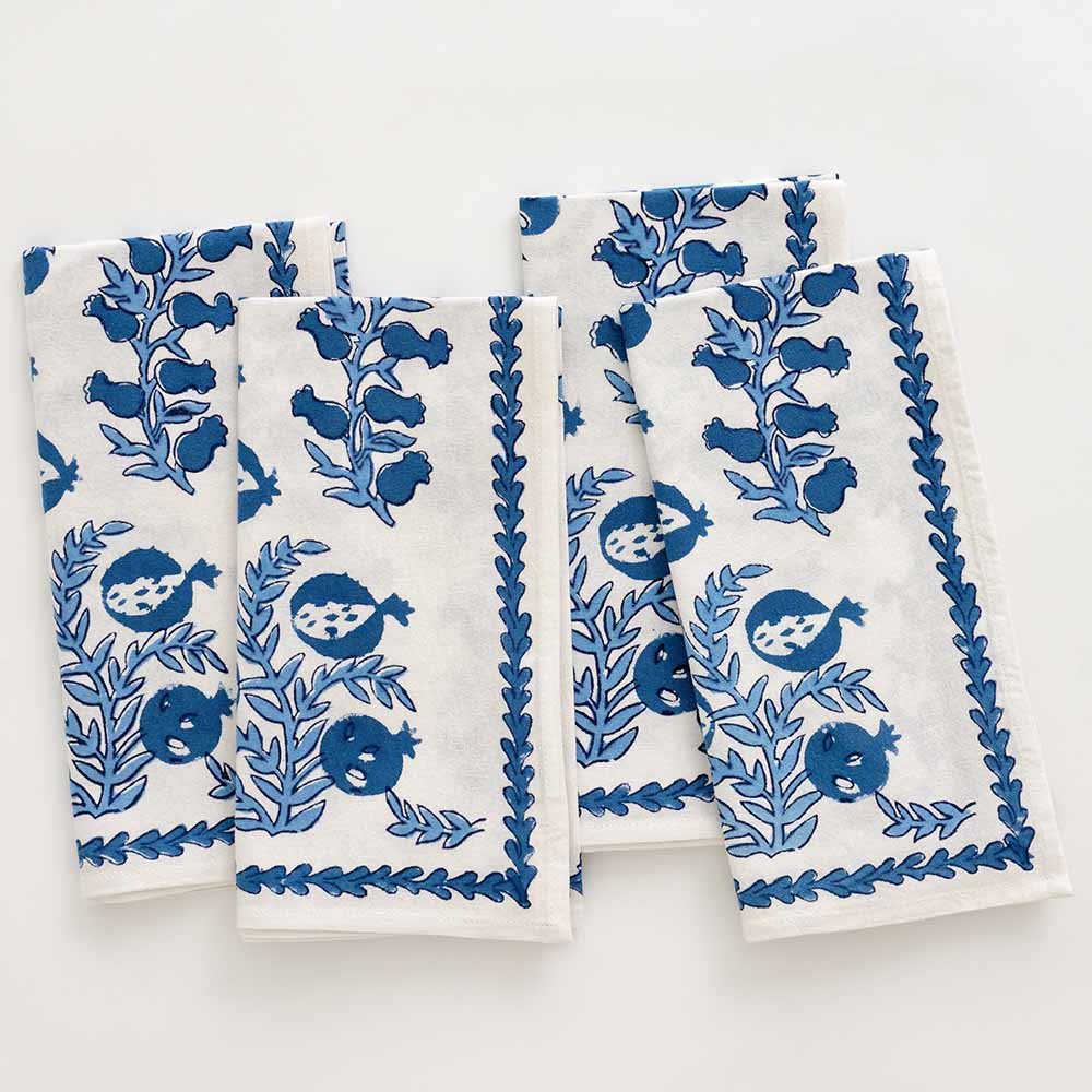 Pom Bells Wedgewood Napkins | Set of 4