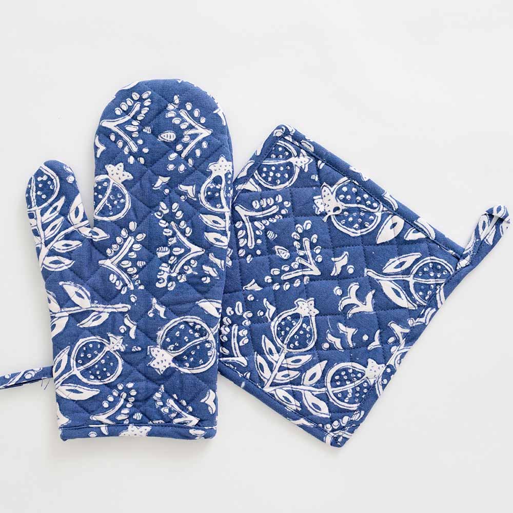 Block Print Oven Mitt Sets