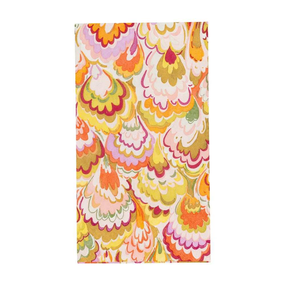 Marbled Ceramica Raspberry/Chartreuse Guest Towel