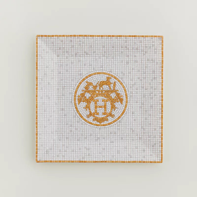 Mosaique Gold Square Plate