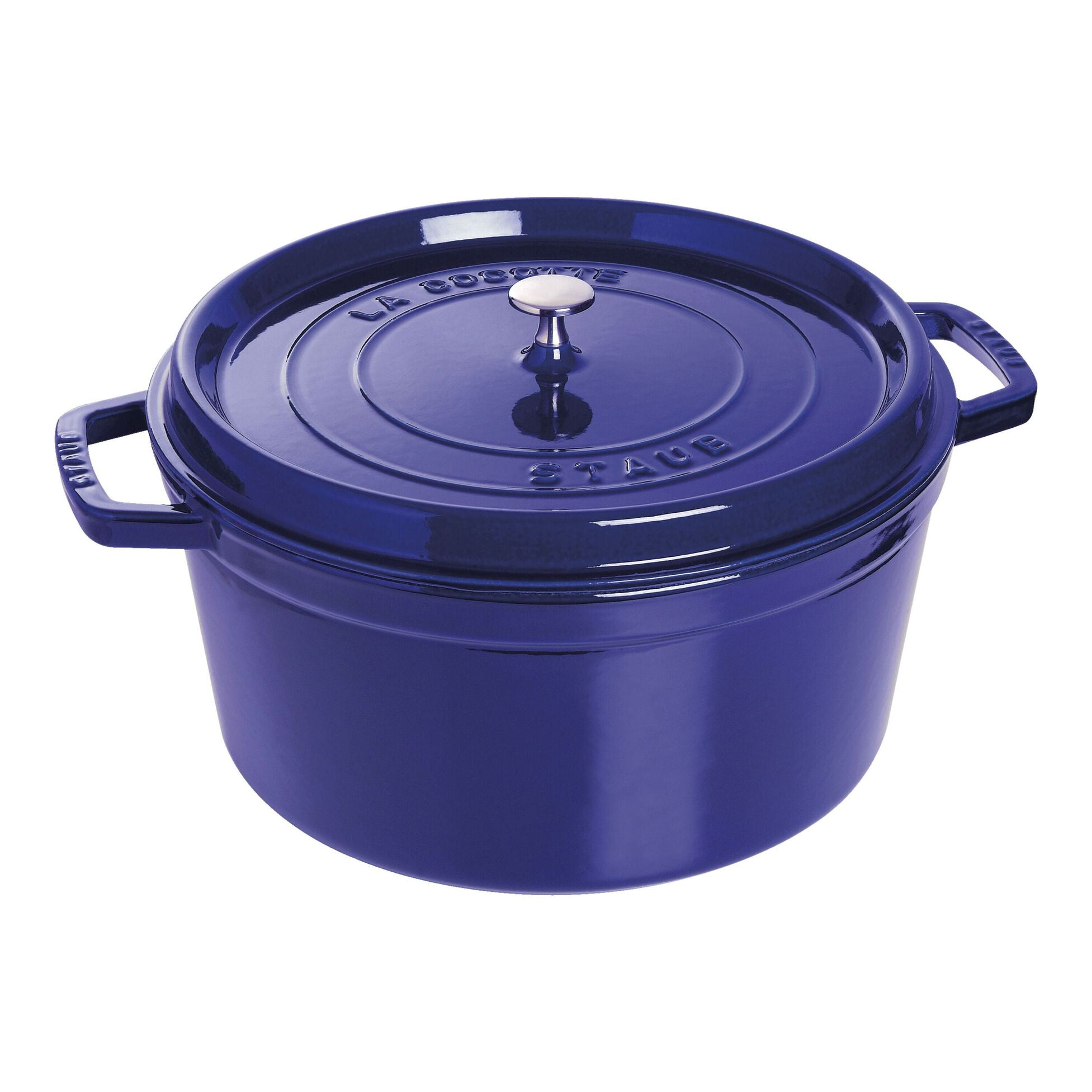 Staub Cast Iron 8.75-qt round Cocotte - Dark Blue