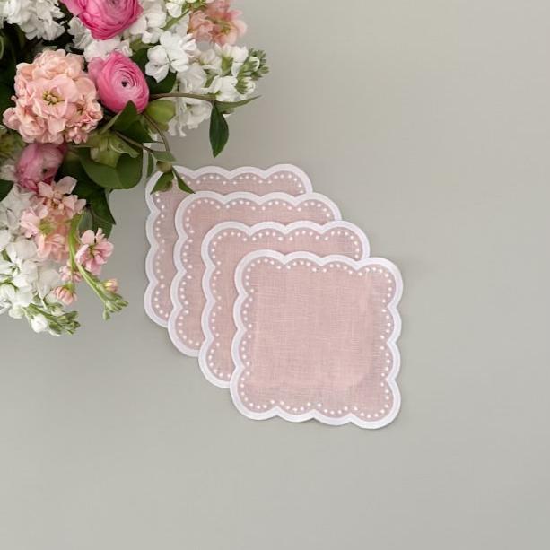 Scalloped Cocktail Napkin - Set of 4