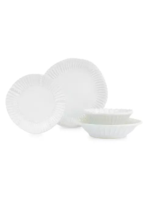 Incanto Stone White Stripe Four-Piece Place Setting