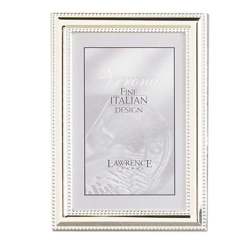 Silver Plate Frame With Double Beaded Edge