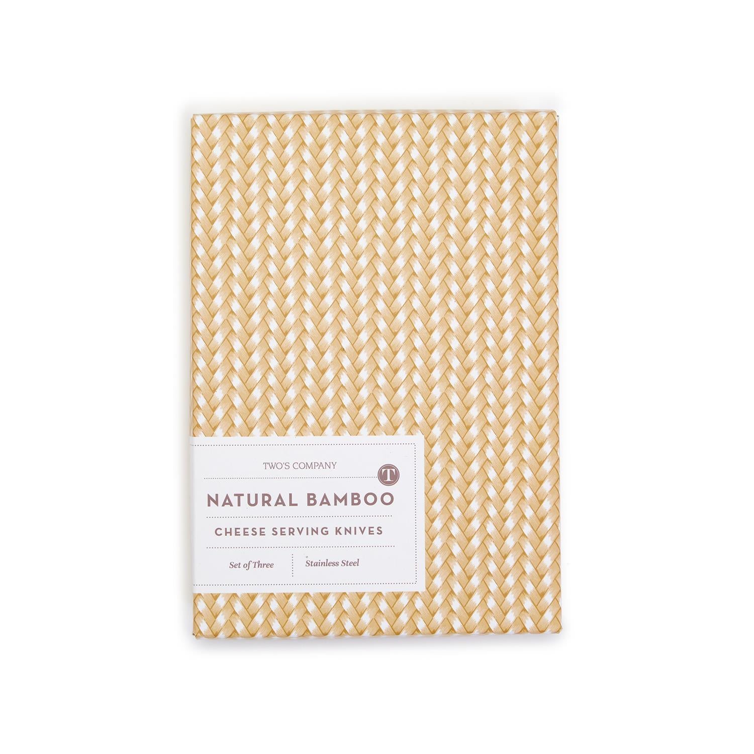 Natural Bamboo Handle Cheese Knife Set