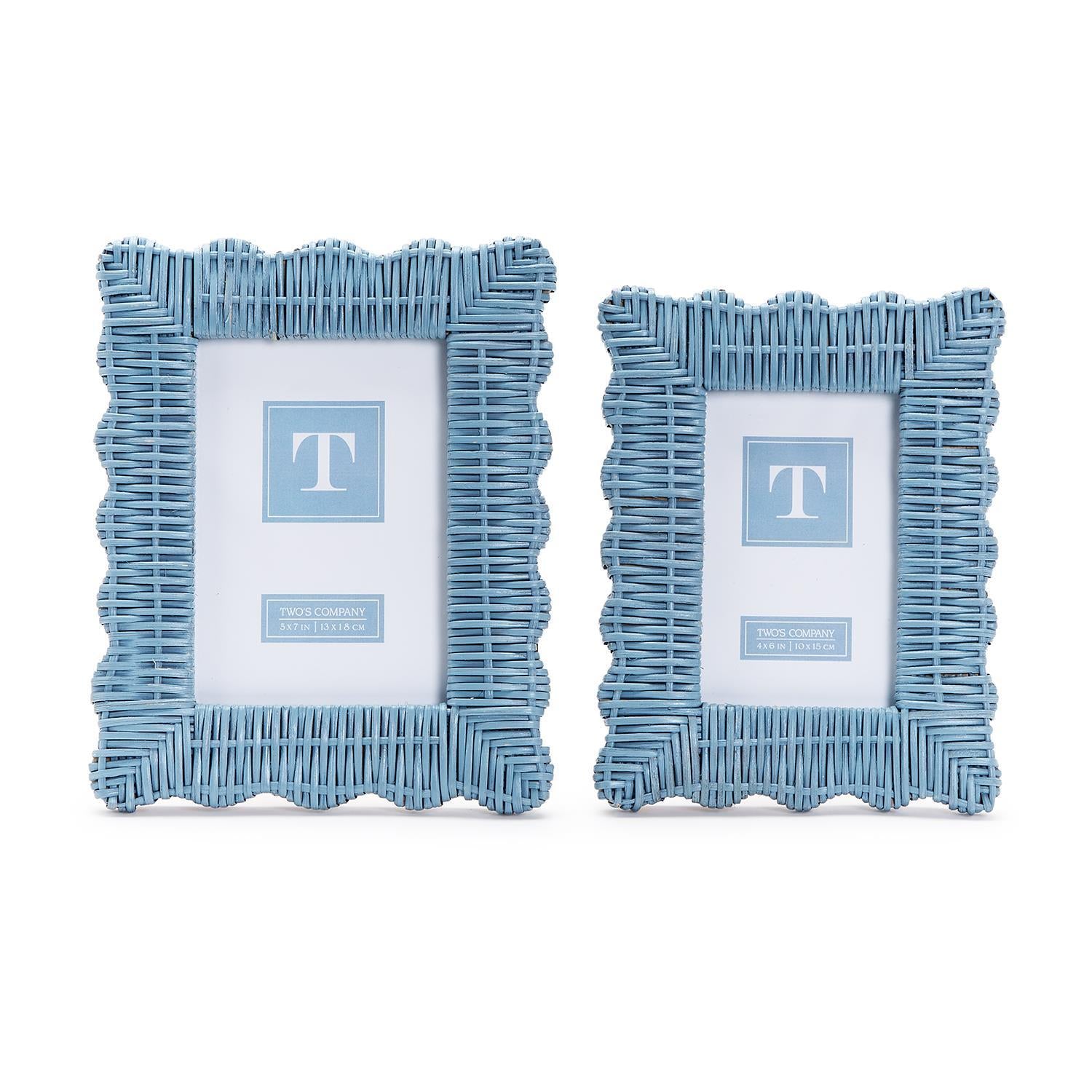 Blue Rattan Frame 5x7