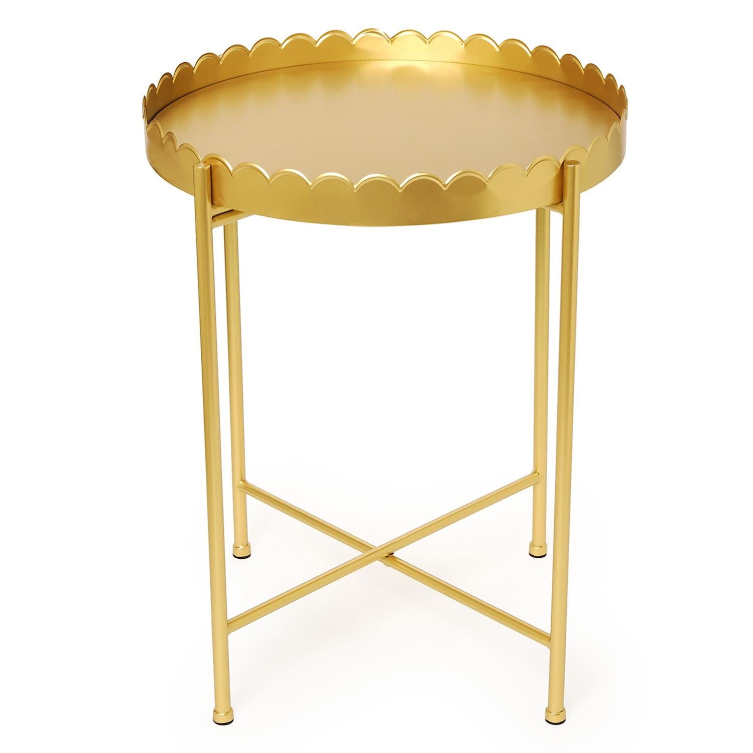 Scallop Edge Round Side/Accent Table - Thumbnail 2
