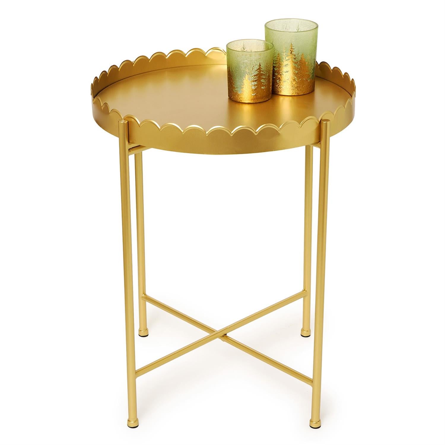 Scallop Edge Round Side/Accent Table - Thumbnail 5