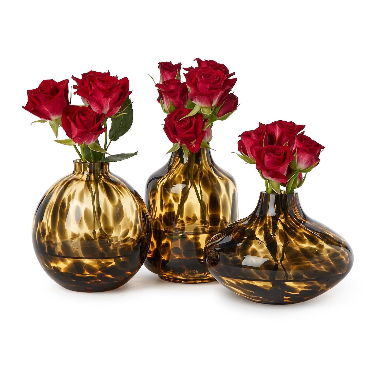 Tortoise Print Assorted Vases