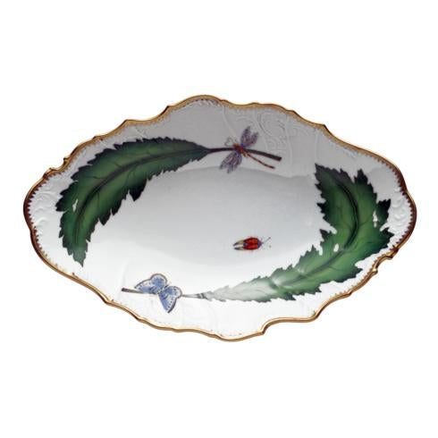 Anna Weatherley Green Leaf Oval Vegetable Dish