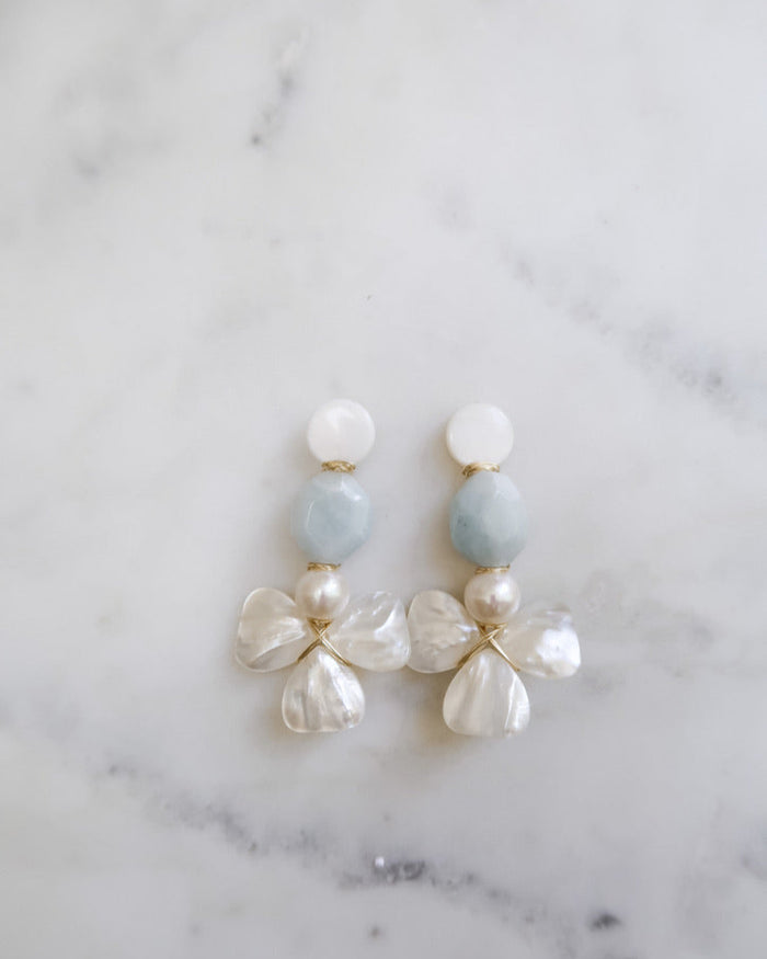 The Palmer Drop Earrings in Aquamarine