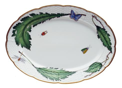 Anna Weatherley Green Leaf Oval Platter