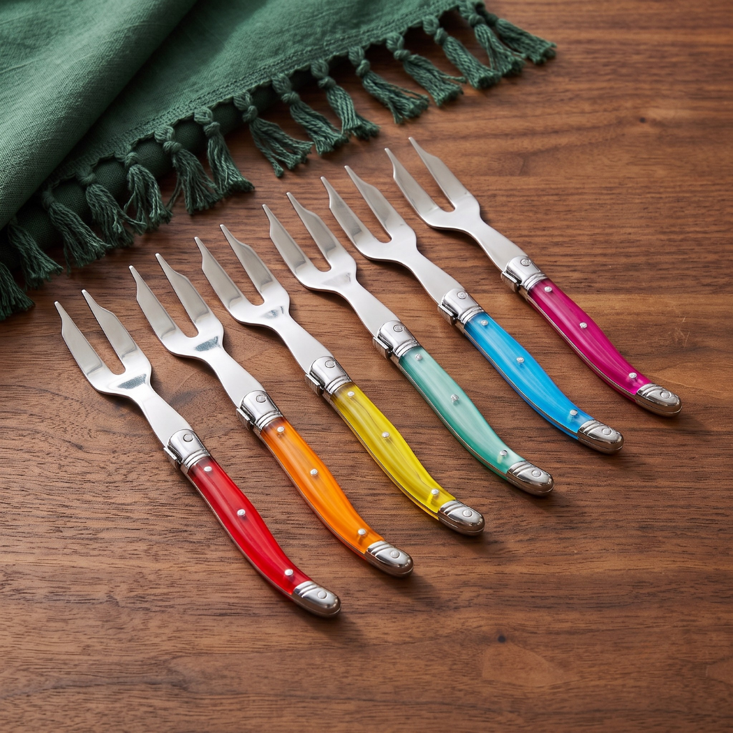 Laguiole Mini Cheese Fork, Assorted Colors