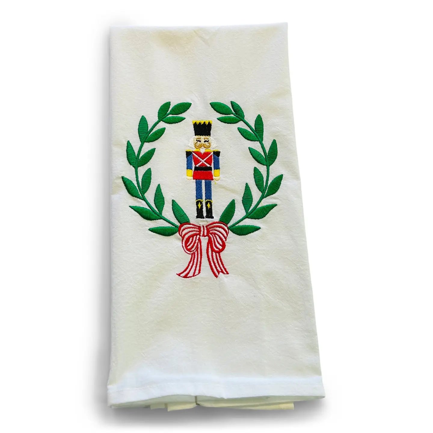 Tea Towel — Nutcracker in Laurel Wreath
