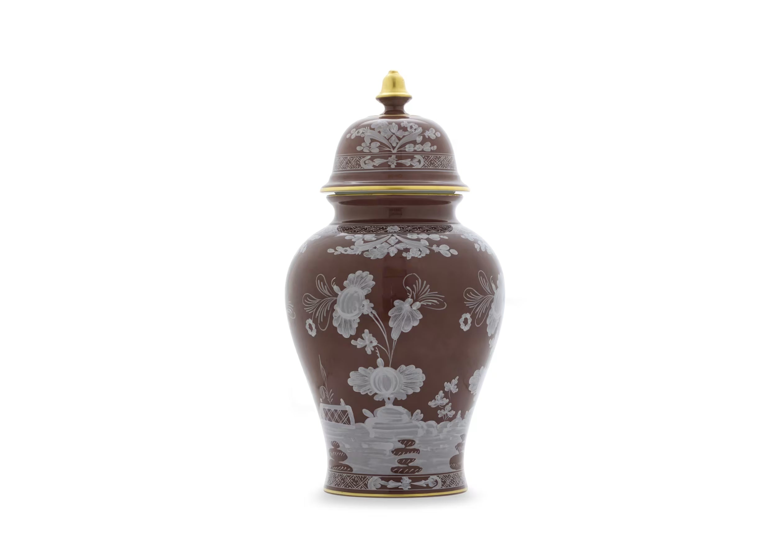Oriente Italiano Large Potiche Vase with Cover