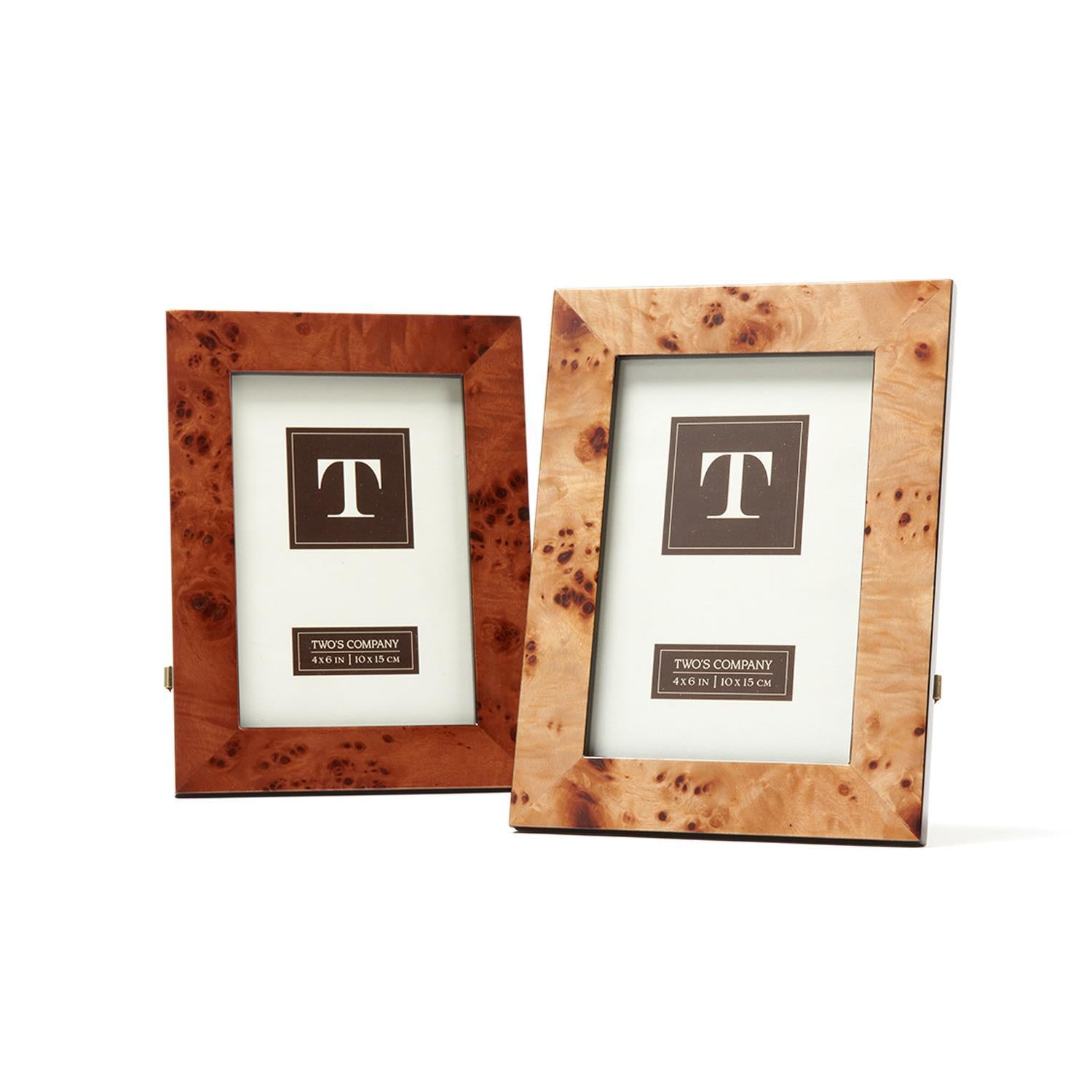 Burled Wood 4x6 Frame - Light Brown