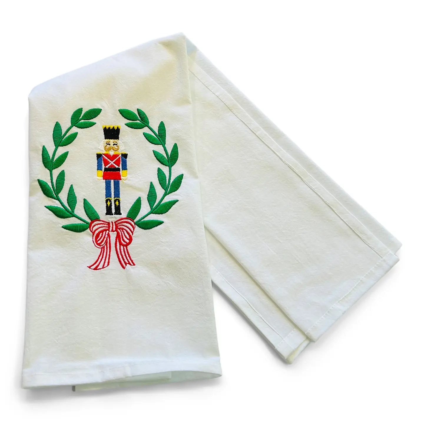 Tea Towel — Nutcracker in Laurel Wreath