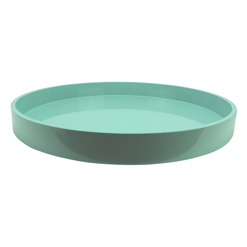 Straight Sided Lacquered Round Tray - Large