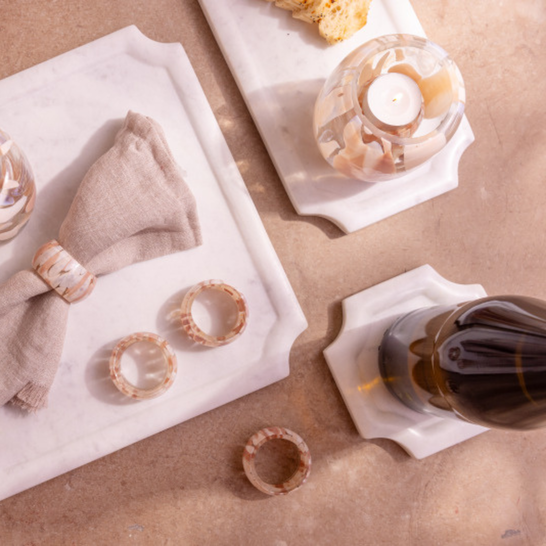 White Marble Bottle Coaster