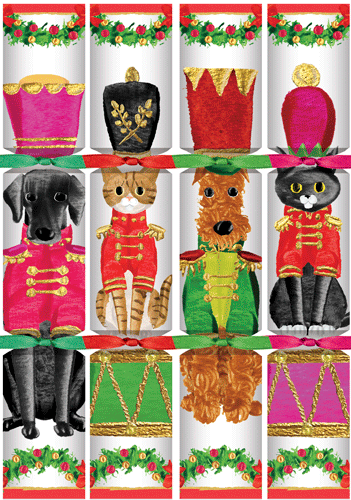 Toy Soldier Pets Christmas Crackers-10 Inch Long/8in