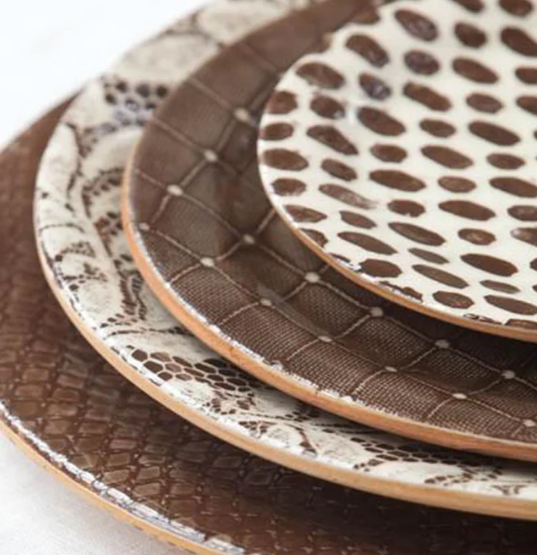 Chestnut Medium Stacking Rectangular Tray