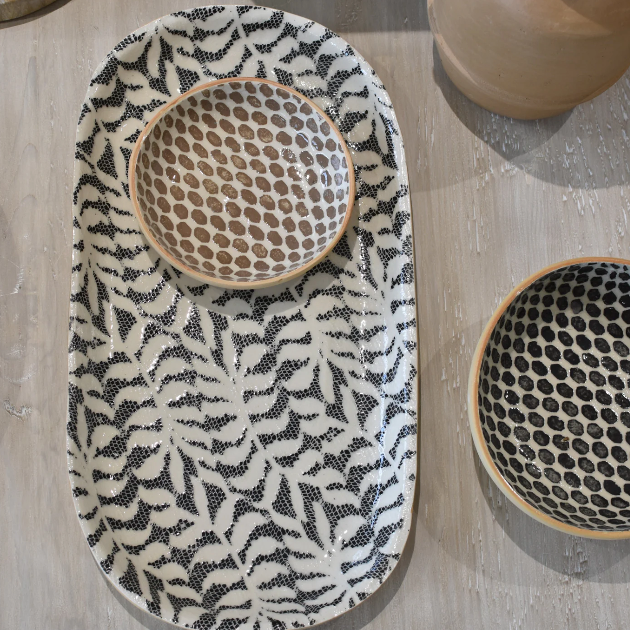 Black Small Fish Platter