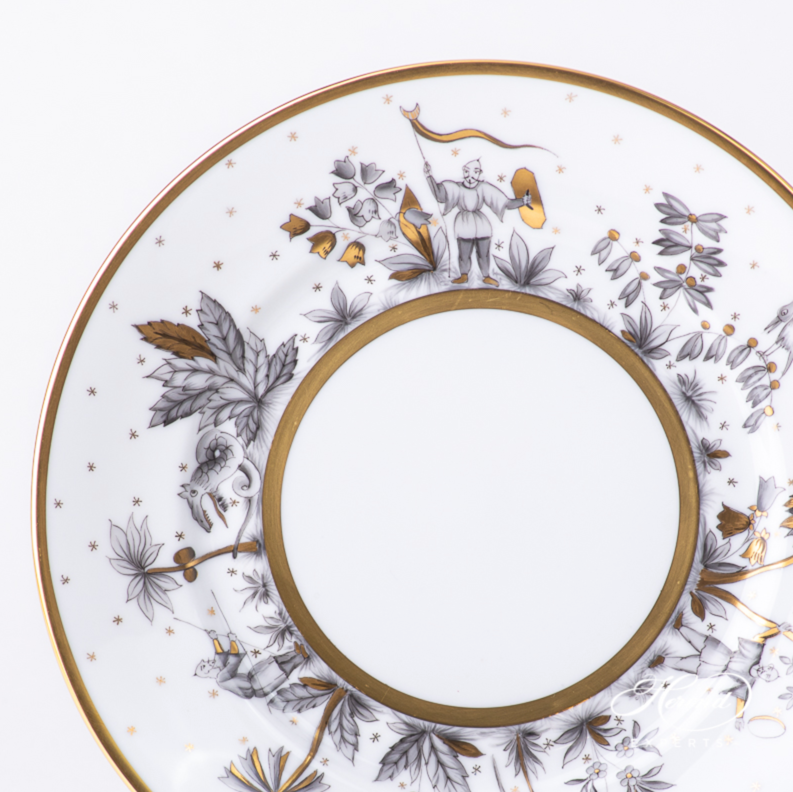 Asian Garden Black Dinner Plate