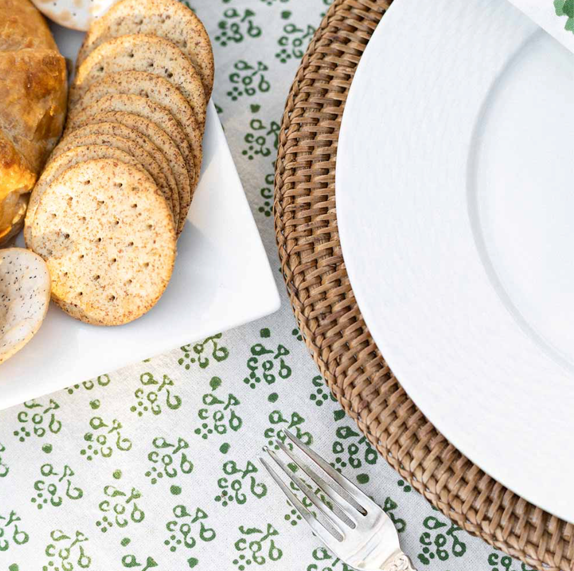 Phlox Green Tablecloth