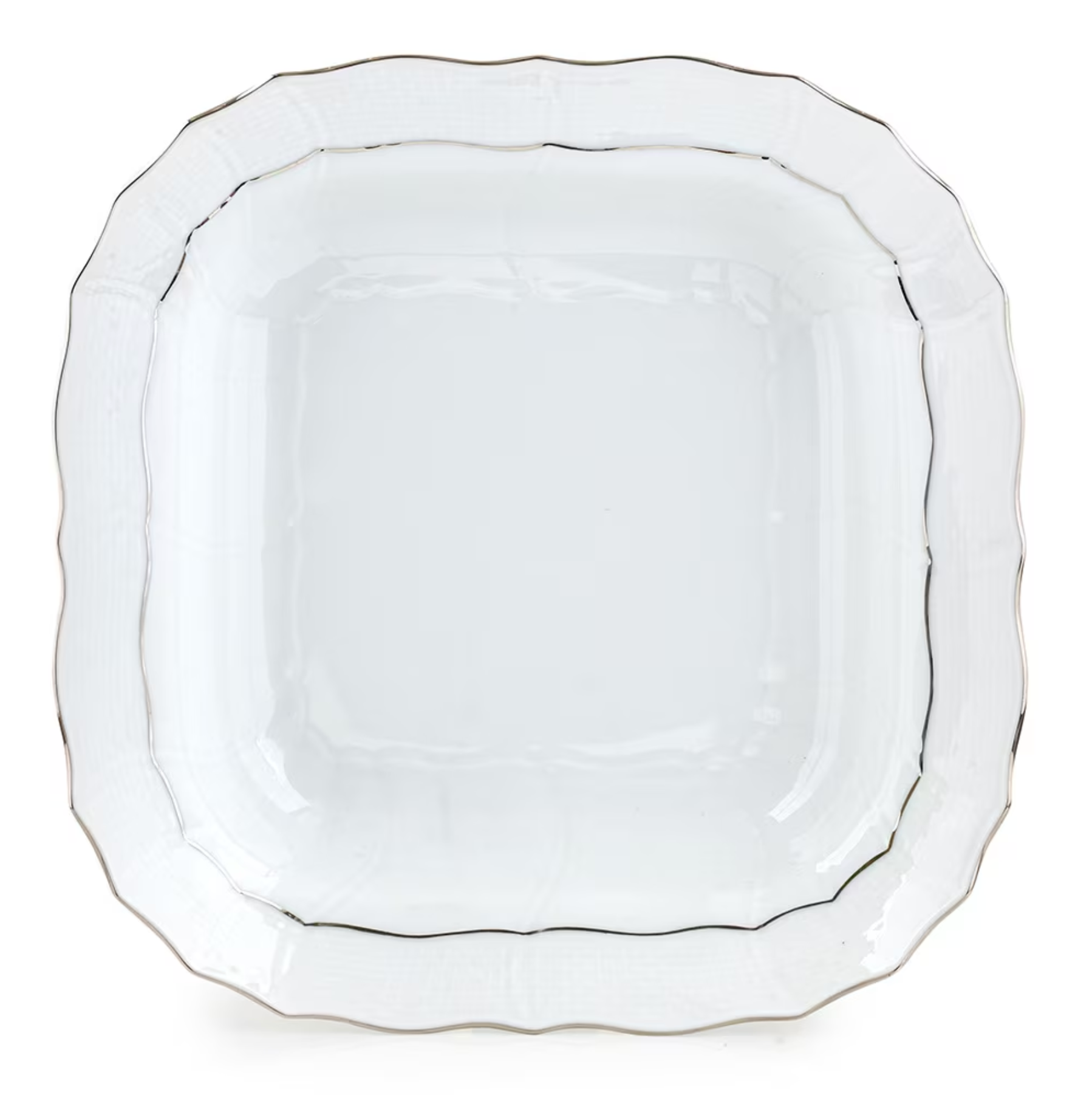 Platinum Edge Square Fruit Dish