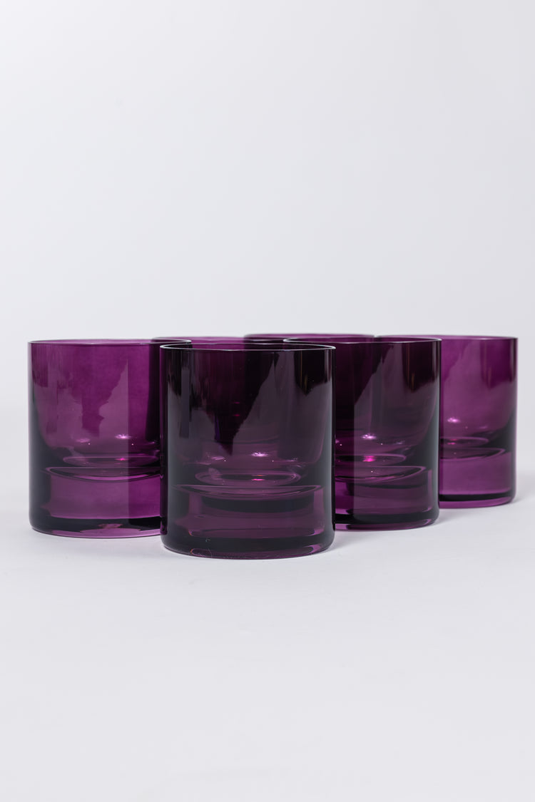 Estelle Colored Rocks Glass - Set of 6