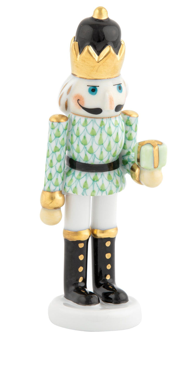 Nutcracker With Gift 1.5"l X 1.25"w X 4.5"h