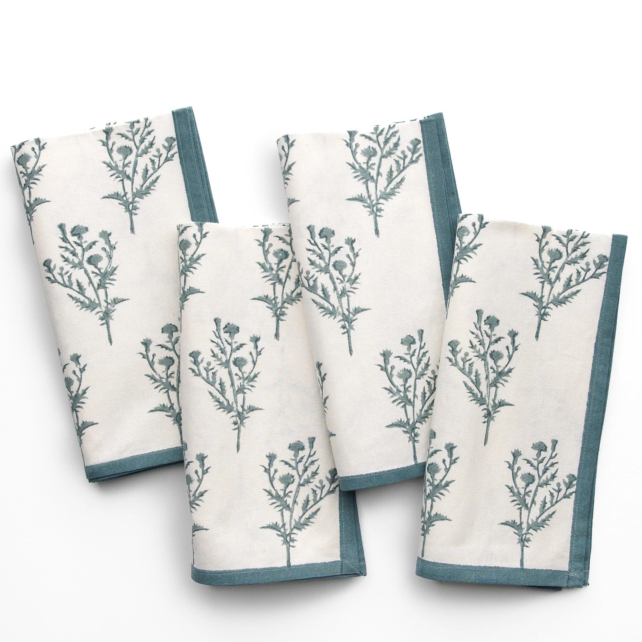 India Hicks Thistle Dusty Sky Set of 4