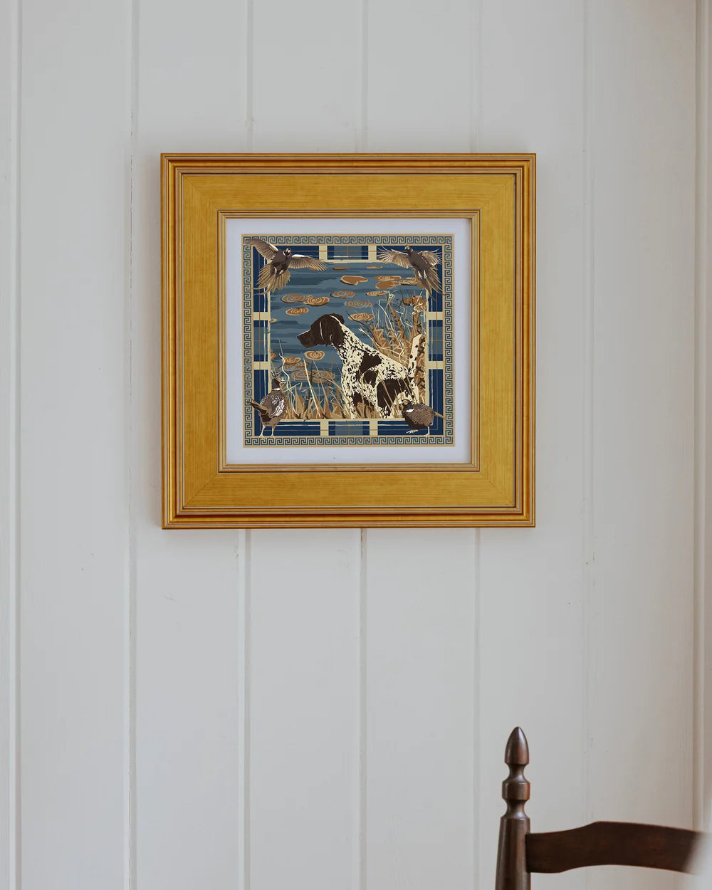 Pheasant Watch Framed Scarf Print