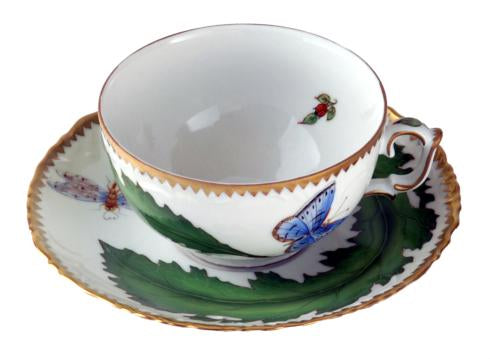 Anna Weatherley Green Leaf Cup & Saucer